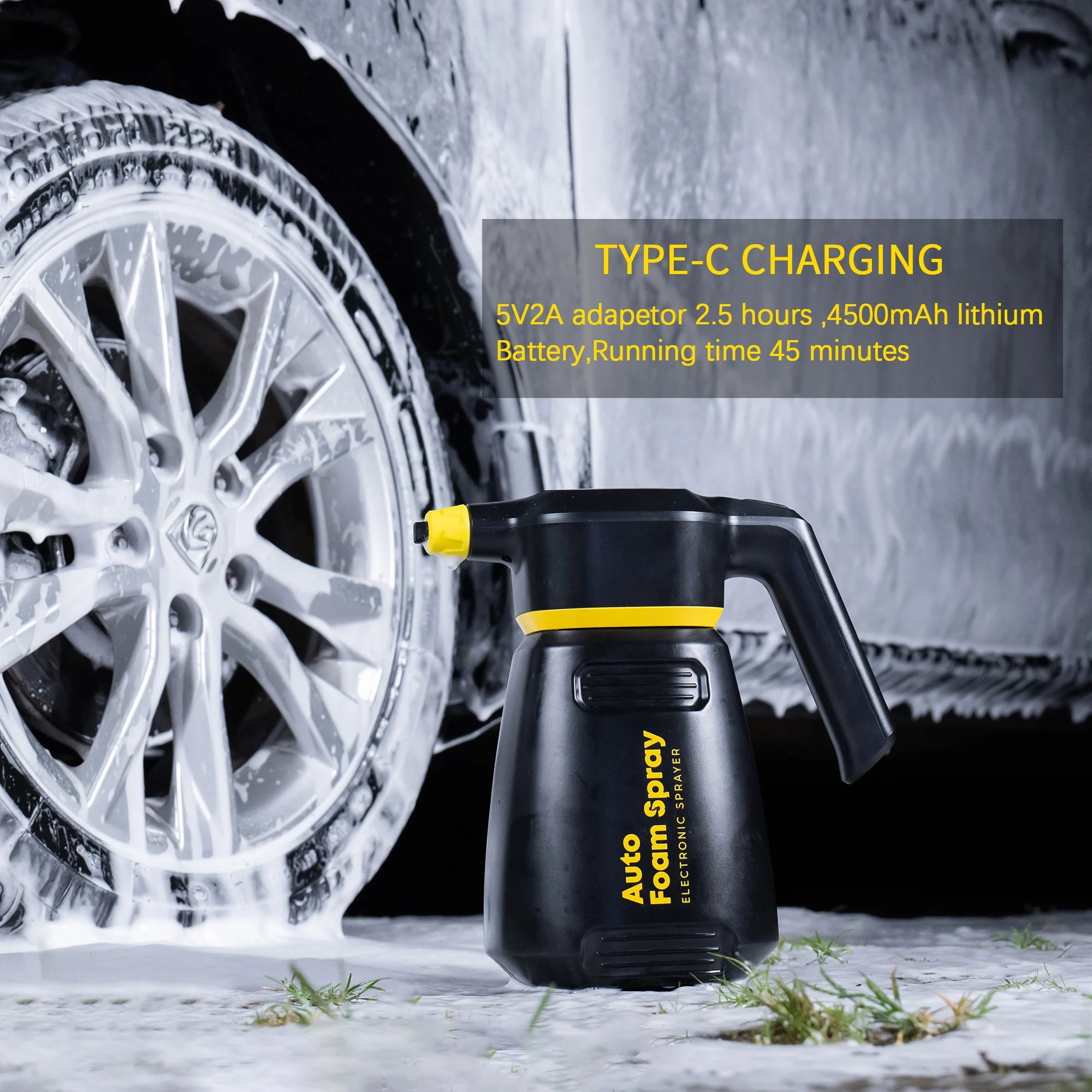 Electric Foam Sprayer Car Wash Motorcycle Clean Detailing Snow Cannon High Pressure Water Gun Generator Lance Wap Manual - Image 6