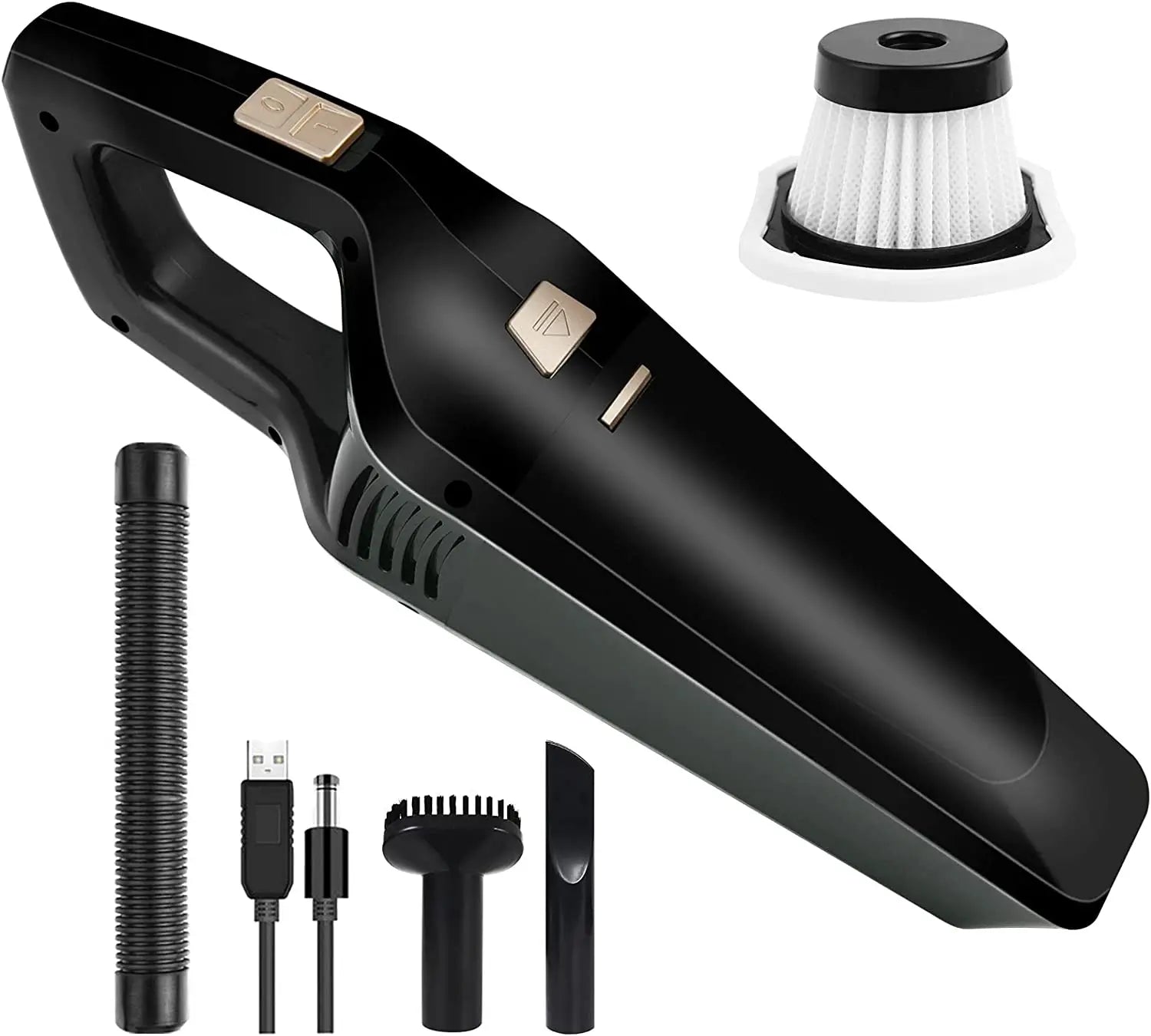 Handheld Vacuums Cordless, Powerful Handheld Hoover Vacuum Cleaner, Portable Lightweight Car Vacuums, 120W Wet & Dry Vacuum