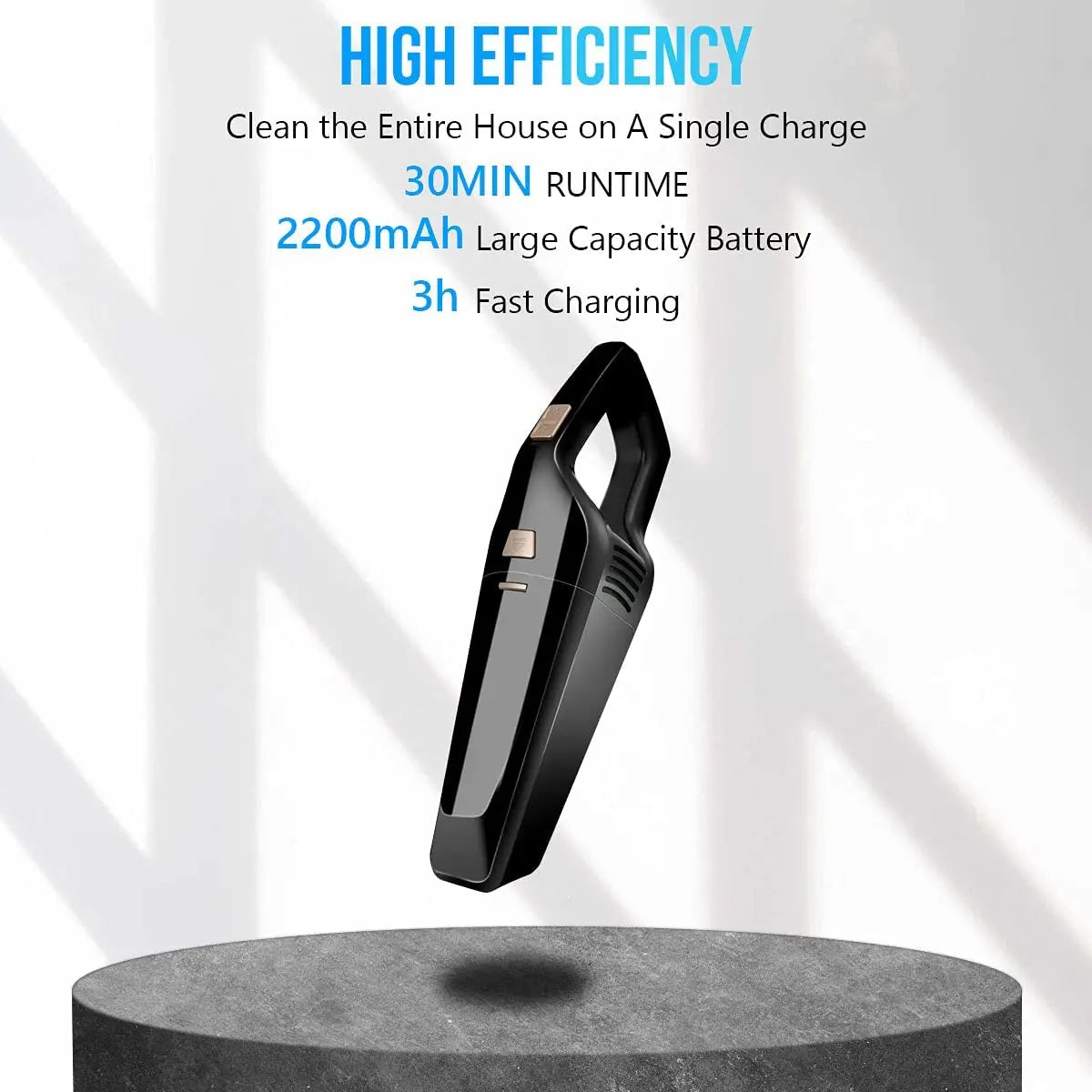 Handheld Vacuums Cordless, Powerful Handheld Hoover Vacuum Cleaner, Portable Lightweight Car Vacuums, 120W Wet & Dry Vacuum - Image 5