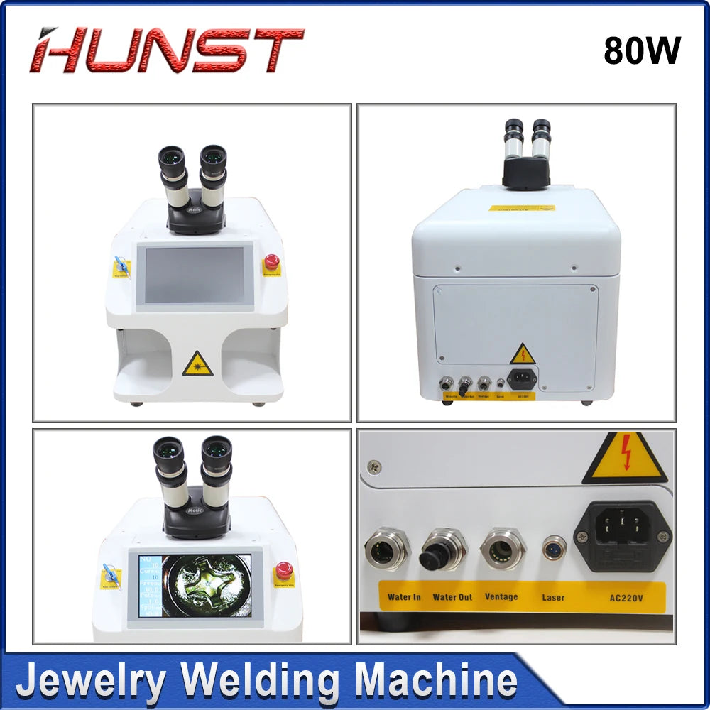 Hunst Jewelry Laser Welding Machine 80W Soldering Mini Portable Fiber Laser Welder Gold Silver Titanium Metal Rings Necklace - Image 2