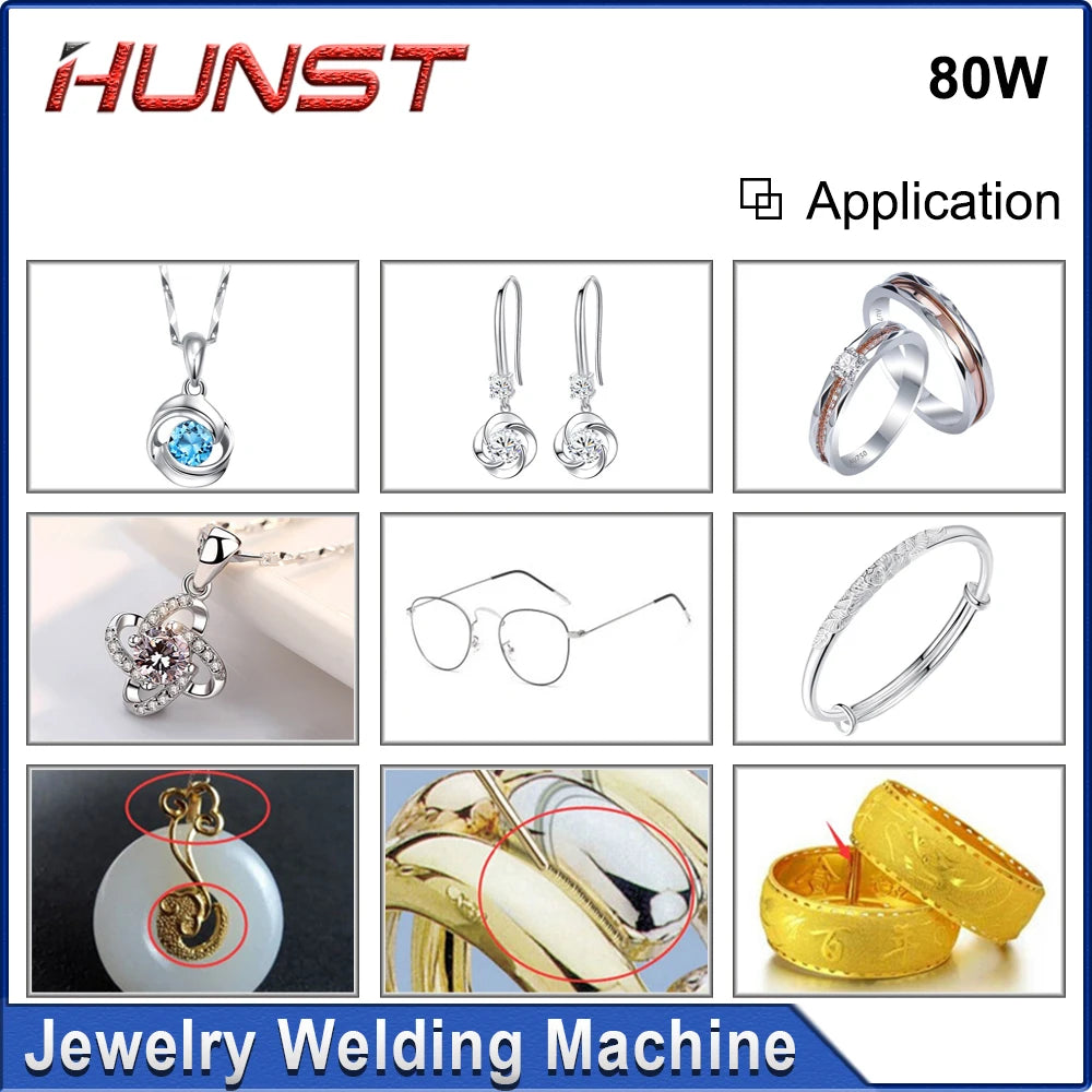 Hunst Jewelry Laser Welding Machine 80W Soldering Mini Portable Fiber Laser Welder Gold Silver Titanium Metal Rings Necklace - Image 8