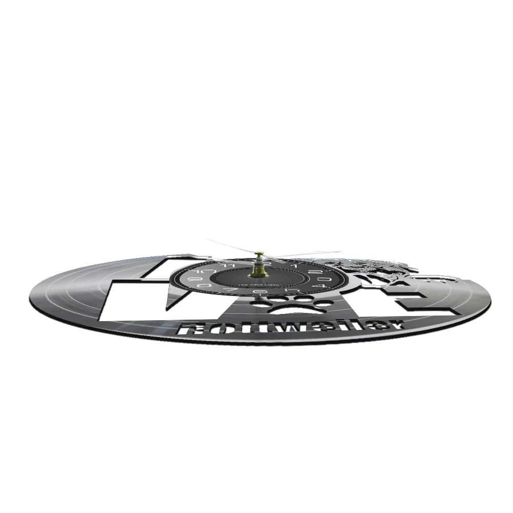 I Love Rottweiler Glow-in-the-Dark Vinyl LP Record Wall Clock - Cute Dog Puppy Art Decor for Pet Owners - Image 6