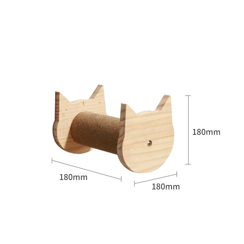Solid Wood Wall-Mounted Cat Climbing Frame - Pet Accessories - Image 6