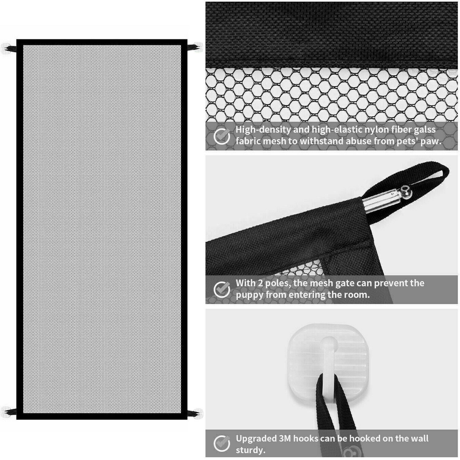Portable Magic Mesh Baby Safety Gate - Pet Dog Cat Guard for Stairs & Doors - Image 10